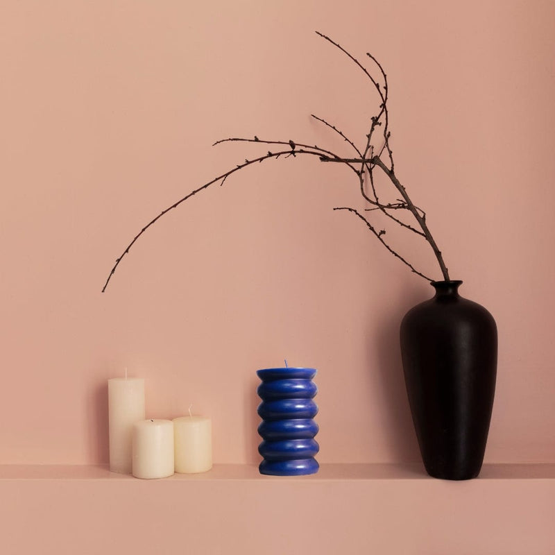 Thoughtfol Candles Thoughtfol's Serenity Pillar: The Unscented Symphony - Navy Blue