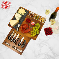 Thoughtfol Charcuterie Sets Exquisite Acacia Wood Charcuterie Board Set with Charcuterie Guide | Thoughtfols Premium Gift Collection: The Ultimate Gift for a food enthusiast | Perfect Gift for Housewarming, Wedding and Welcoming