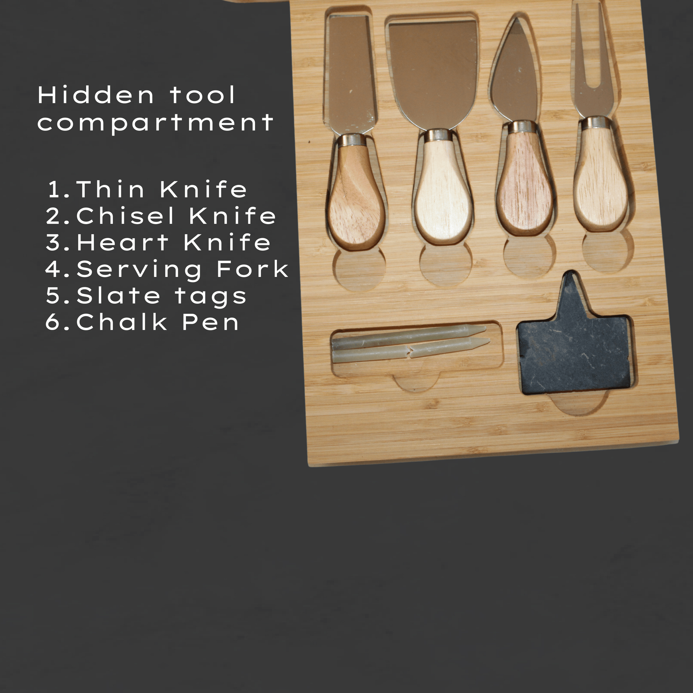 Thoughtfol Charcuterie Sets Thoughtfol Compact Bamboo Cheese Board Set | Charcuterie and Pairing Guide | Large Wooden Board | Unique Housewarming Gift | Perfect for Appetizers, Cheese Platters, Meat and Cheese Trays | Wood Serving Board | The Ultimate Gift for Food Enthusiasts!