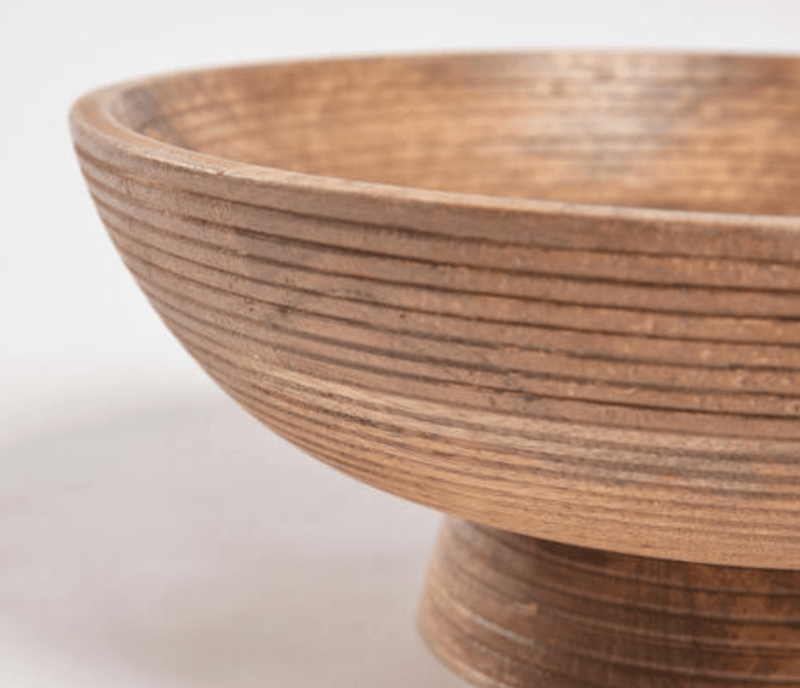 Thoughtfol Fruit Bowl Artistic Mastery: Handmade Mango Wood Large Fruit Bowl - Elevate Your Rustic Interior Styling