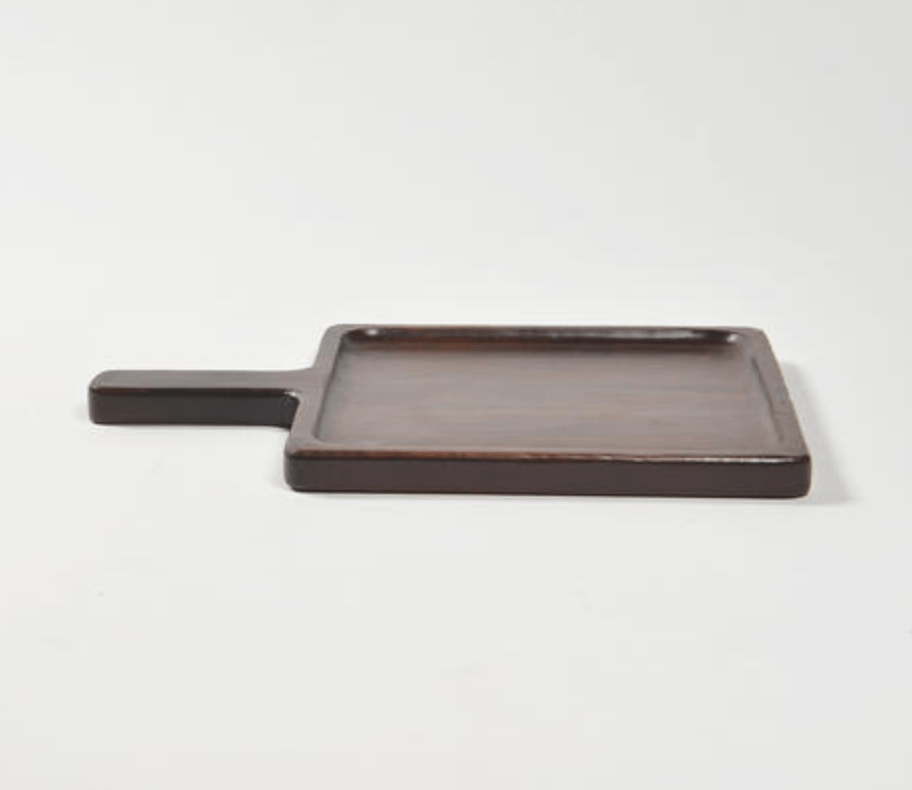 Thoughtfol Serving Board Masterful Artistry: Dark Wooden Cheese Board - Elevate Your Culinary Experience